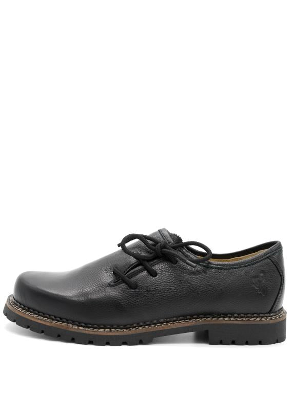 009175-0224 Soft beef grained  579 H   Spieth & Wensky Gerd Leather Haferl Shoe Black - German Specialty Imports llc