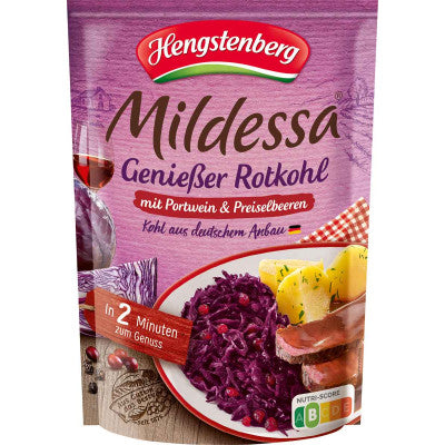 138303 Hengstenberg Mildessa Red Cabbage W. Portwine & Cranberry Pouch - German Specialty Imports llc