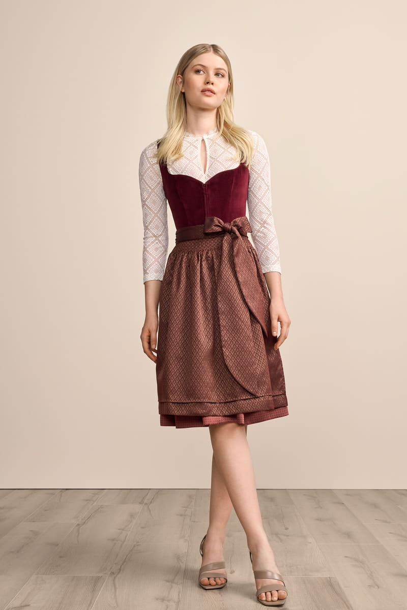 modern dirndl dress Krüger Collection-Denim Color:Sage (LightGreen) Unique Orange Wedding Guest consider one size up.