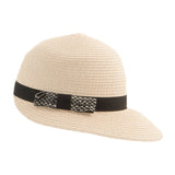 40130 Women  Hat  Straw hat Schute in Chrochet look with ribbon  50 + UV Protction - German Specialty Imports llc