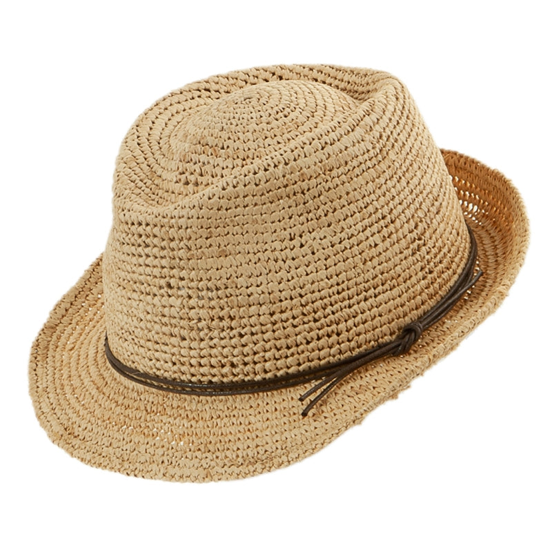 完売品　新品　BRIEFING MENS STRAW HAT ネイビー　L 42582 Traditional Trilby Straw Hat / Raffia by Faustmann – German