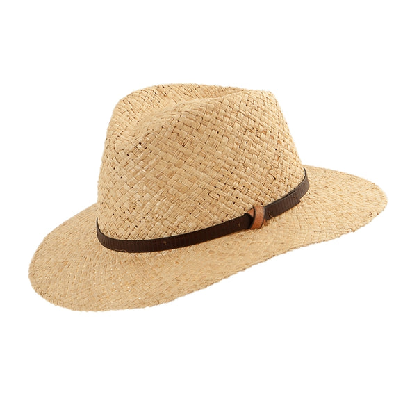 43340 Traditional  Trachten  Stroh Hut/  Straw Hat by Faustmann with beautiful leather band - German Specialty Imports llc