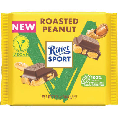 502106 Ritter Sport Roasted Peanut Vegan Chocolate Bar - German Specialty Imports llc