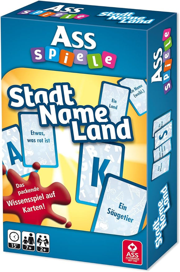 ASS Spiele Stadt Name Land  Family Card Game with 110 cards