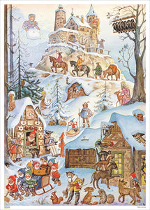 11749 Advent Calendar with Glitter "  “Fairytale Castle” Hanitzsch, Rudolf - German Specialty Imports llc