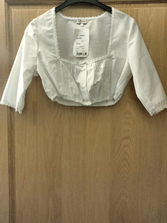 D524027U Mary Deiser /Turi Classy Dirndl Blouse with beautiful cotton lace design - German Specialty Imports llc