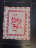 Weberei Schatz Woven Linen Tablecloth with Bavarian Dancer Design in different colors - German Specialty Imports llc