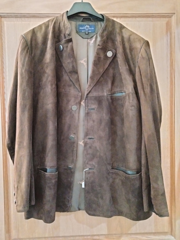 300 Arnold Weiss  Bavarian Trachten Jacket Herrenjanker in Leather - German Specialty Imports llc