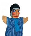 For preorder only Lotte Sievers Hahn Farmer Father  darkHand carved Glove Hand Puppet - German Specialty Imports llc