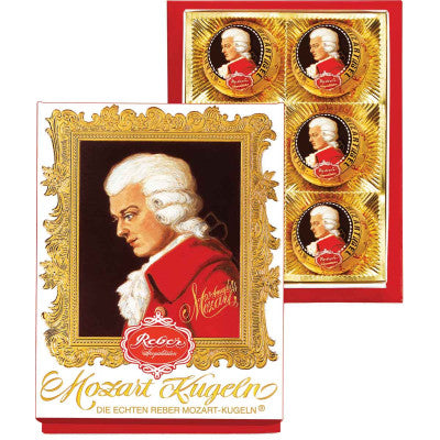 183355 German Reber Mozart Kugeln Filled Chocolates 6 pc - German Specialty Imports llc
