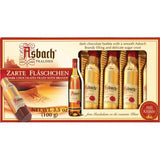 184178/184115 Asbach Brandy filled 8 pc  Milk/Dark Chocolate bottles 3.5 oz - German Specialty Imports llc