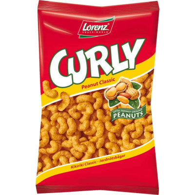 Lorenz Curly Original Peanut Puffed Corn Snacks 2.1 oz - German Specialty Imports llc