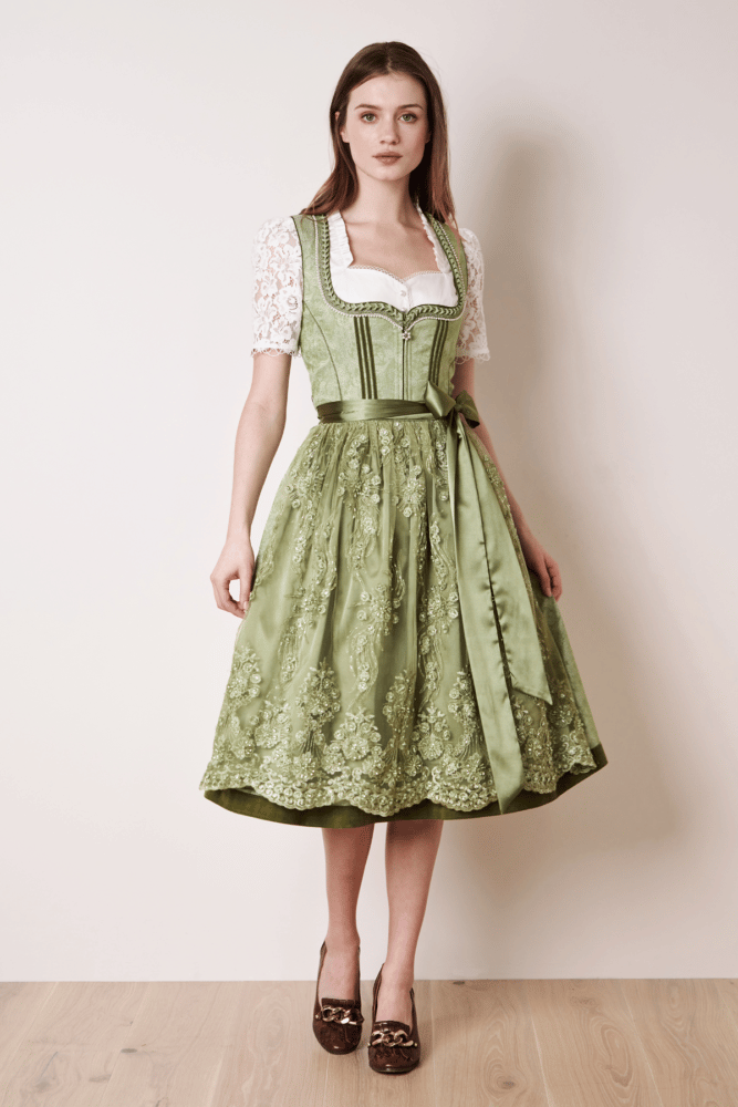 Dirndl Gesia 60 cm / 70 cm skirt length, color green Dirndl Gesia 60 cm / 70 cm skirt length, color green