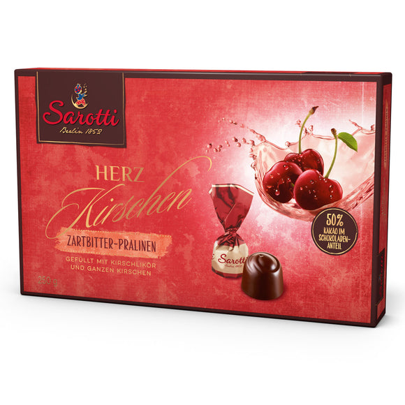 25157 Sarotti Dark Chocolate Covered Liqueur Cherries - German Specialty Imports llc