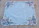 Linen Multicolor Flower Scalloped  Embroidered Doily in different sizes - German Specialty Imports llc