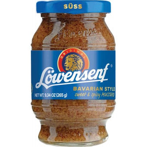 Loewensenf Bavarian Style Sweet and Spicy  Mustard - German Specialty Imports llc