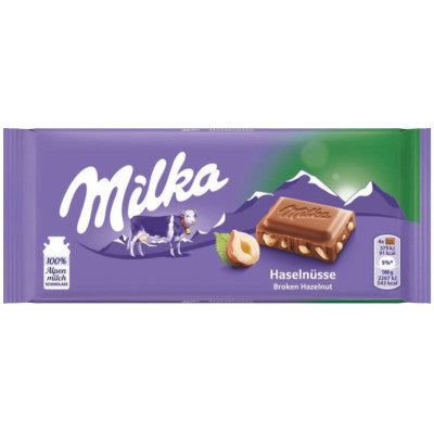 702331 Milka Broken/crushed  Hazelnut Chocolate Made in Germany - German Specialty Imports llc