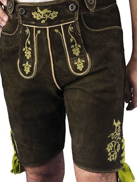 Almsach Laux high quality Wild Goat Men Lederhosen black with