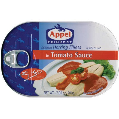 03GE06 Appel Herring Fillet in Tomato Sauce - German Specialty Imports llc