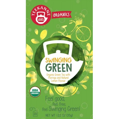 Teekanne Organics Swinging Green organic green tea with  Moringa and Lemon - German Specialty Imports llc
