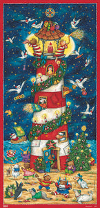 11640 Advent Calendar "Christmas at the Lighthouse" Broeske-Haas, Monika Glitter - German Specialty Imports llc