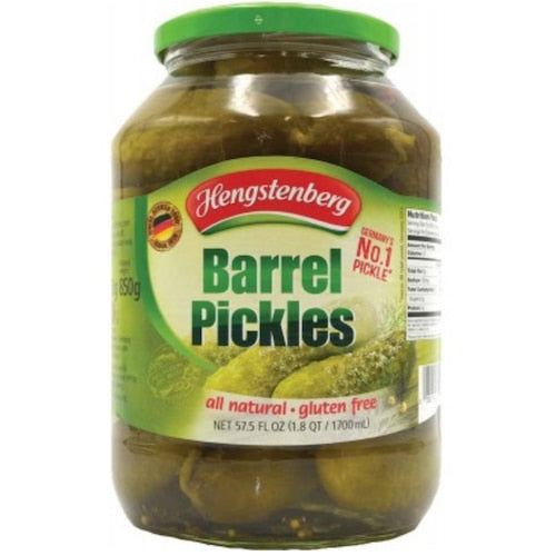 Hengstenberg Knax Barrel Pickles in Jar 24 oz - German Specialty Imports llc