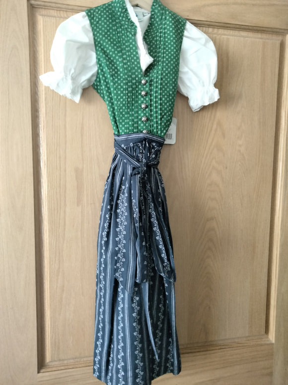 1926110-42 Children Hammerschmid Trachten Girl Dirndl Dress Spitzingsee 3 pc set green/blue , - German Specialty Imports llc