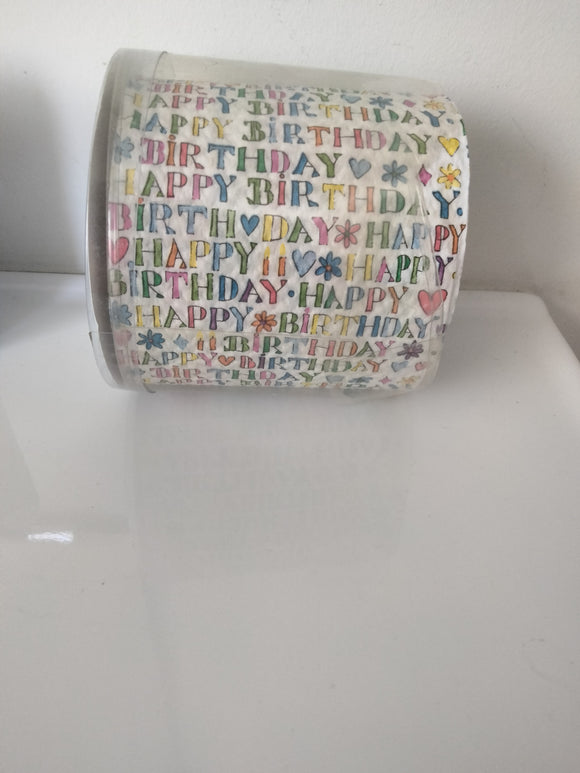 00145 Happy Birthday  Toilet Paper Roll by Paper +Design - German Specialty Imports llc