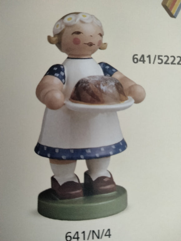 641/N/4 Wendt & Kuehn Flower Children and Friends Baker Girl with Cake  2.5
