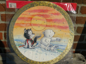 18" Advent Calendar Little Polar Bear with Pictures on Both sides - German Specialty Imports llc