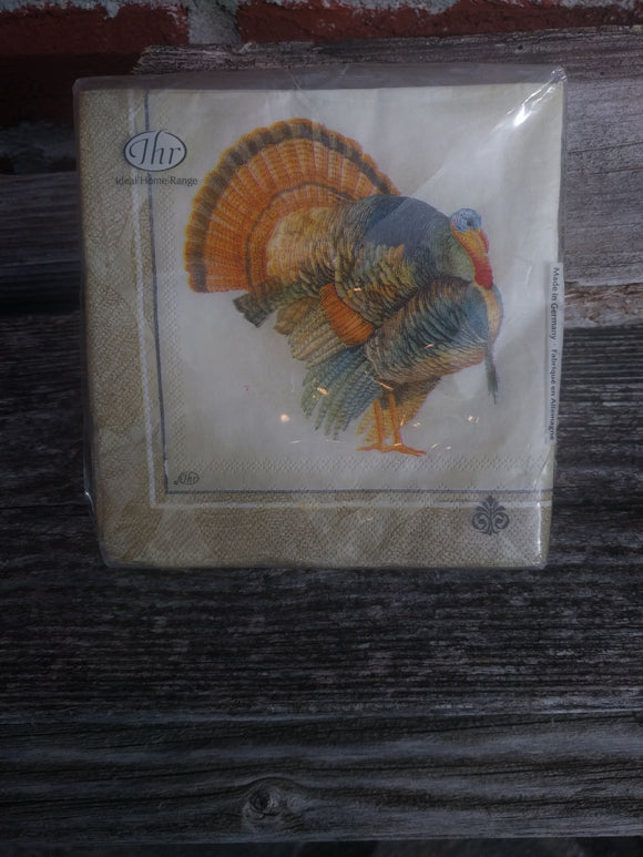 Golden Turkey Thanksgiving Napkins - German Specialty Imports llc