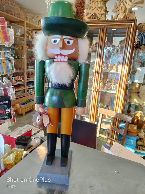 KWO Merck Collection Forester with Bunny  Old World Christmas Nutcracker - German Specialty Imports llc