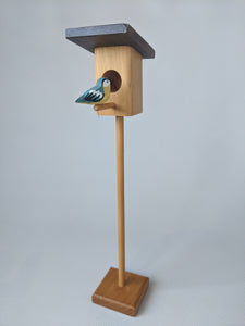 Lotte Sievers Hahn Hand Made Wooden Bird House With Hand Carved Wooden  Bird - German Specialty Imports llc