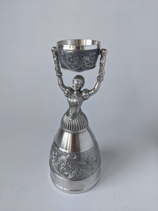 Artina SKS Nuernberger Pewter Bridal Cup 7 " high, daiameter on base 2.75" - German Specialty Imports llc