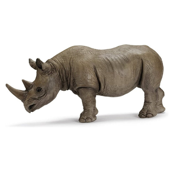 Hand Painted Schleich Figurine 14193 Rhinoceros African Black Play Figurine - German Specialty Imports llc