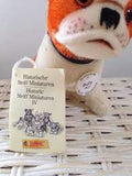 031496 Steiff Bully Dog orange /white  sitting 14 cm ( 1927) Historic Steiff Miniatures IV - German Specialty Imports llc