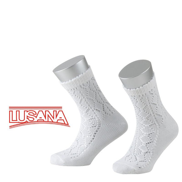 Lusana 280 CHILDREN'S SOCKS white with - German Specialty Imports llc