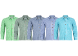 52915 Isar Trachten Checkered Boys Trachten  Shirt with Bone Buttons  in different colors - German Specialty Imports llc