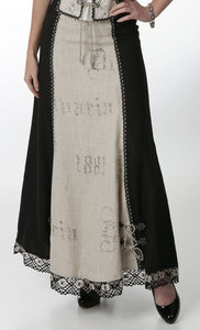 3174 Fuchs Trachten Landhaus Style Skirt 100 % Linen - German Specialty Imports llc