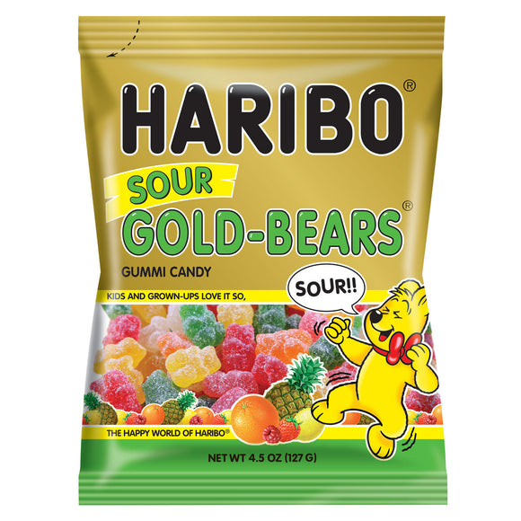 5.29 oz  German Haribo  Saure  Goldbaeren  / Sour Gold Bears  Gummy Candy - German Specialty Imports llc