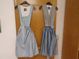 2 pc HAMMERSCHMID  Dirndl Walchsee 251-2037-41, light blue  70 cm - German Specialty Imports llc