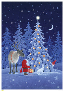 10501 Advents Calendar  "God Jul" Forest Light