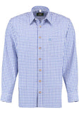 120000-2602 OS  Checkered Men Trachten Shirt with Deer embroidery on chest pocket in different colors
