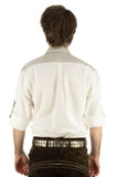 120005-1011 OS White Men Trachten Shirt Straigth Cut 1/1 Sleeve with front pocket with Bone  buttons and details - German Specialty Imports llc