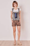 Item No. 415367-2-0008 Isi  Krueger  Trachten Mieder / Corsette / Corsage  Top  Zipper with lacing - German Specialty Imports llc