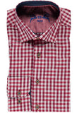 420000-325354  OS Checkered Men Trachten Slim Line Checkered Shirt with interesting cuff and neck design and Bone buttons - German Specialty Imports llc