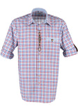 420001-3323 OS Trachten Men Long Sleeve checkered Trachten Shirt with  Embroidery in the Front and Sleeves - German Specialty Imports llc