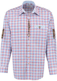 420001-3323 OS Trachten Men Long Sleeve checkered Trachten Shirt with  Embroidery in the Front and Sleeves - German Specialty Imports llc