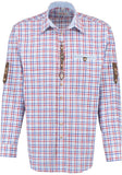 420001-3323 OS Trachten Men Long Sleeve checkered Trachten Shirt with  Embroidery in the Front and Sleeves - German Specialty Imports llc