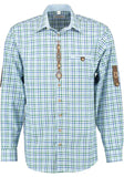 420001-3323 OS Trachten Men Long Sleeve checkered Trachten Shirt with  Embroidery in the Front and Sleeves - German Specialty Imports llc